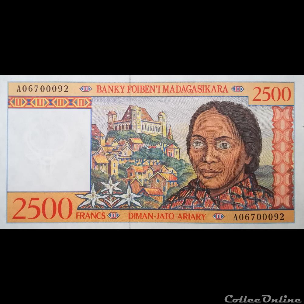 MADAGASCAR - P 81 - 2500 FRANCS - 1998 billet afrique madagascar p 81 2500 francs 1998