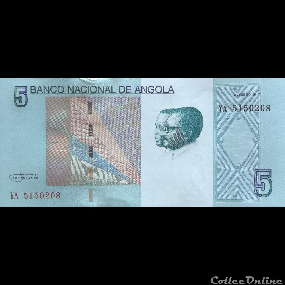 ANGOLA - P 151A - 5 KWANZAS - 2012 billet afrique angola p 151a 5 kwanzas 2012