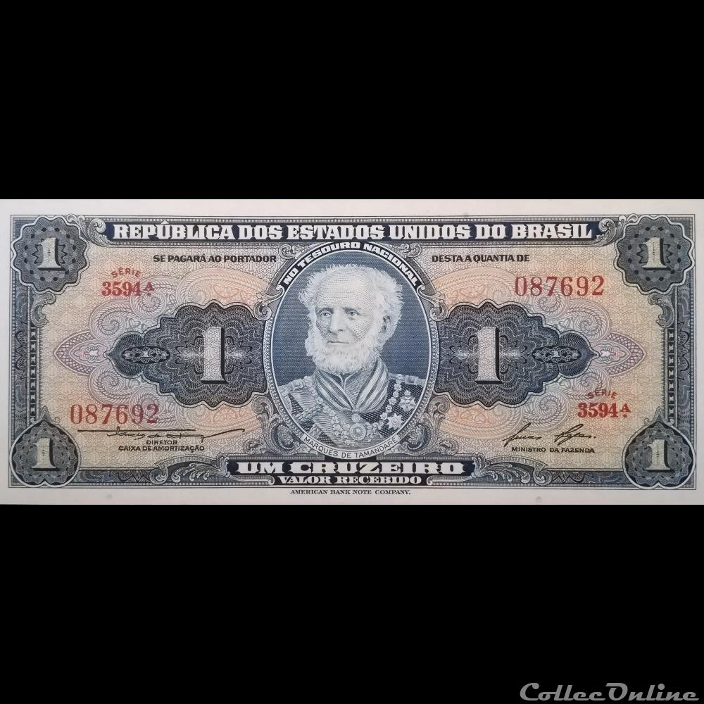 BRESIL - P 150 D - 1 CRUZEIRO - 1954 - 1958 billet amerique du sud bresil p 150 d 1 cruzeiro 1954 1958