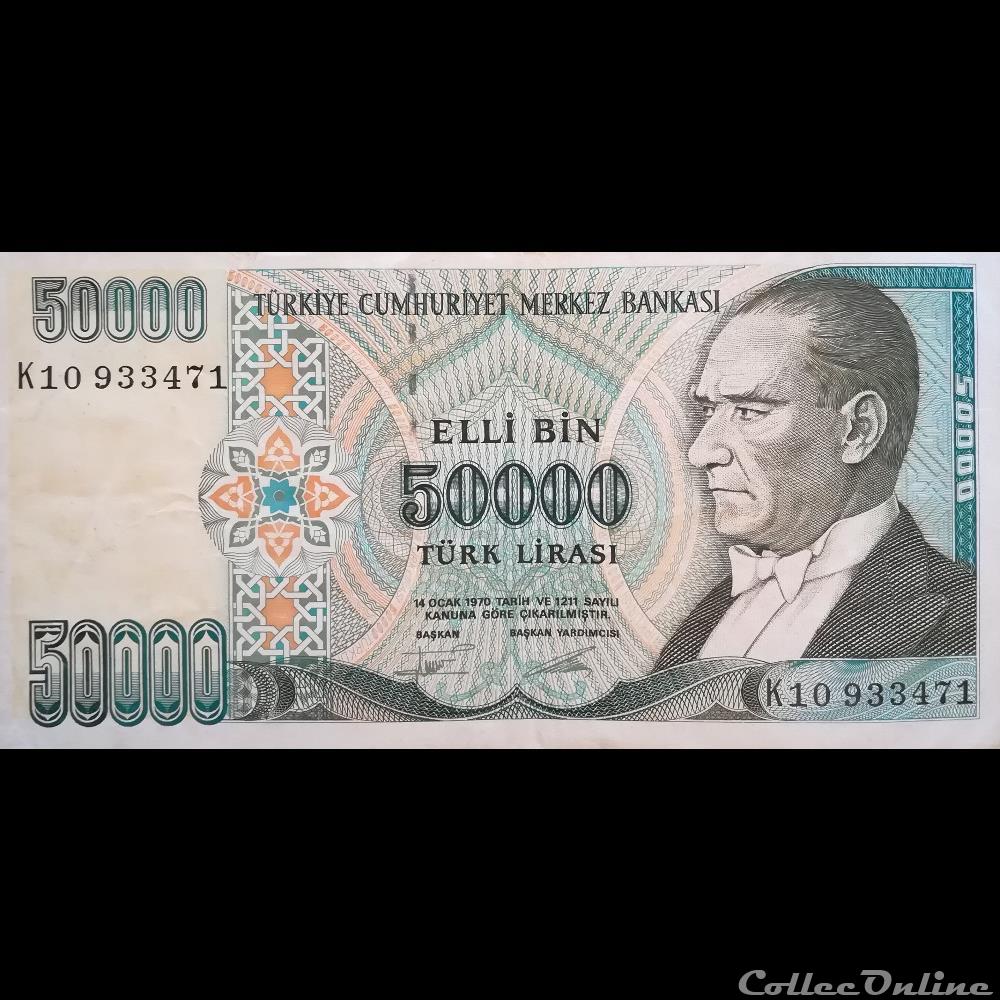 TURQUIE - P 204 - 50.000 LIRA - 1995 billet asie turquie p 204 50 000 lira 1995