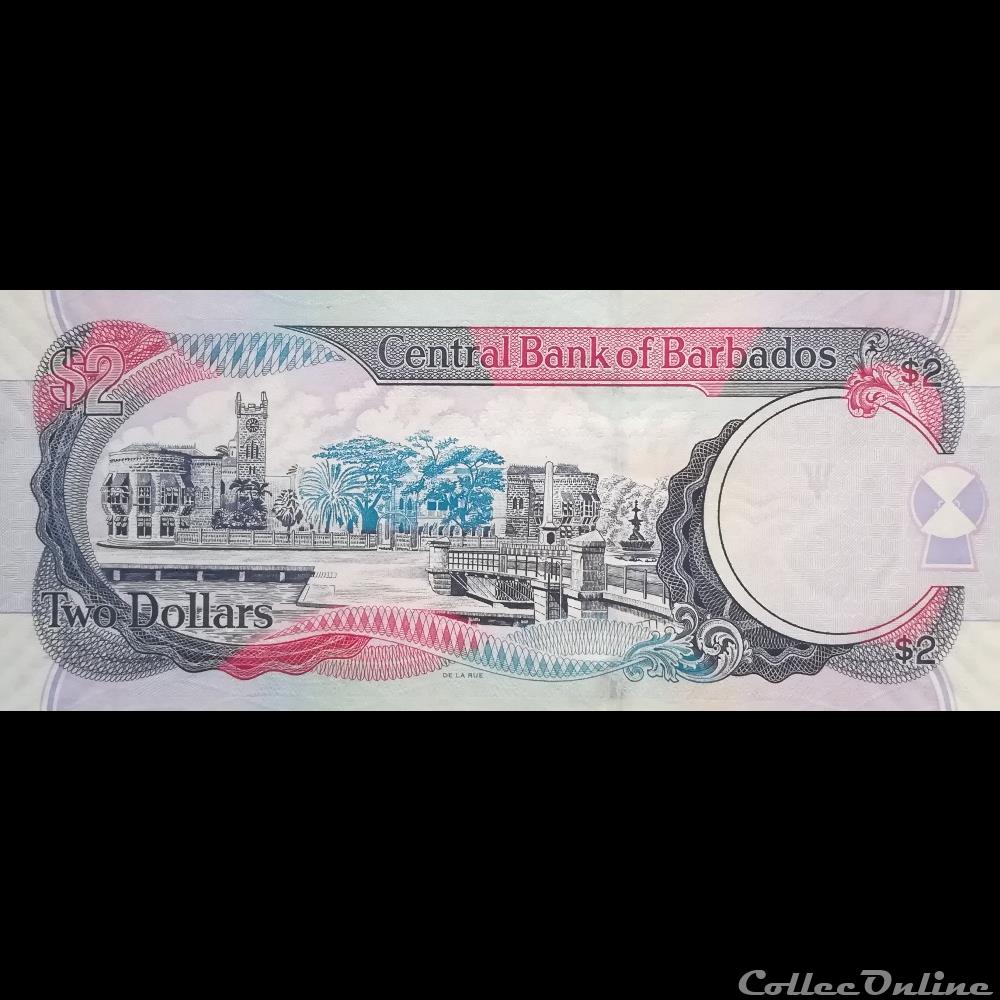 BARBADE - P 066 A - 2 DOLLARS - 2007 billet amerique du nord barbade p 066 a 2 dollars 2007