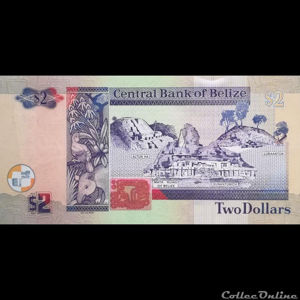 BELIZE - P 066 E - 2 DOLLARS - 2014 billet amerique du nord belize p 066 e 2 dollars 2014