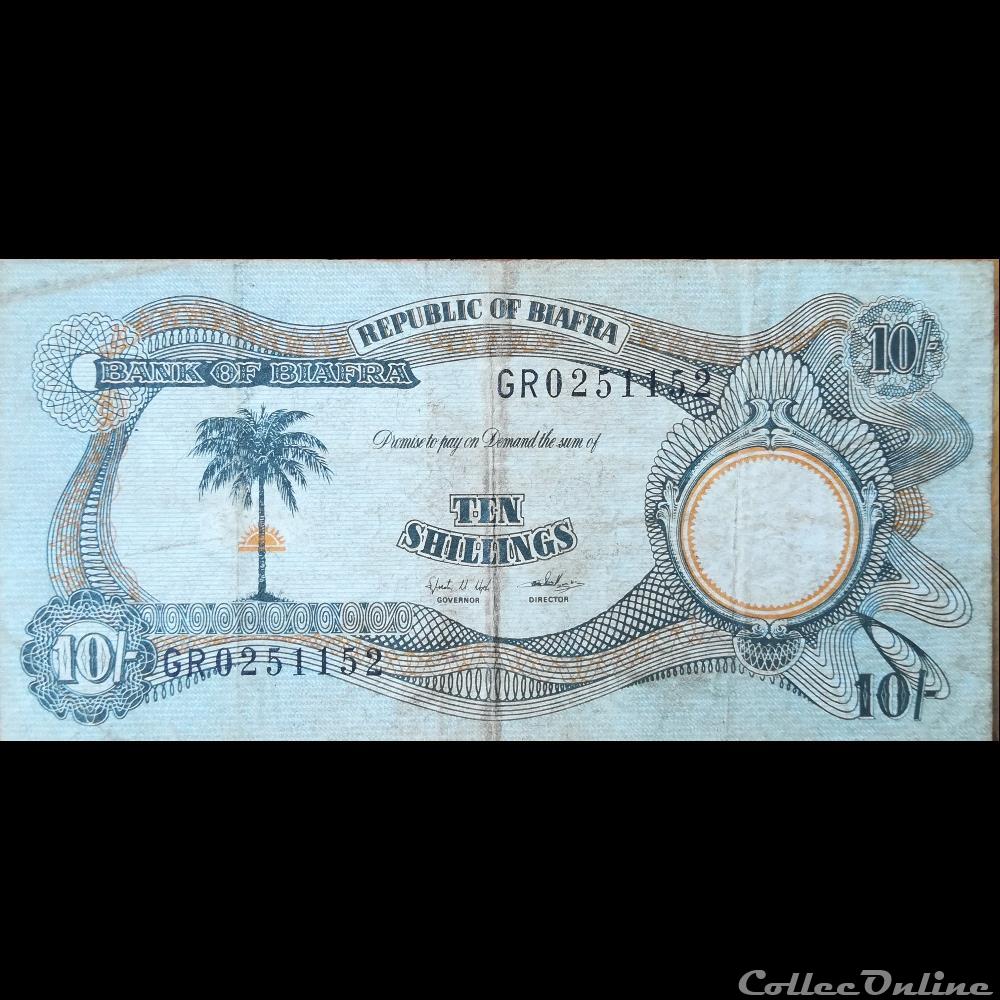 billet afrique nigerium biafra p 04 10 shillings 1968