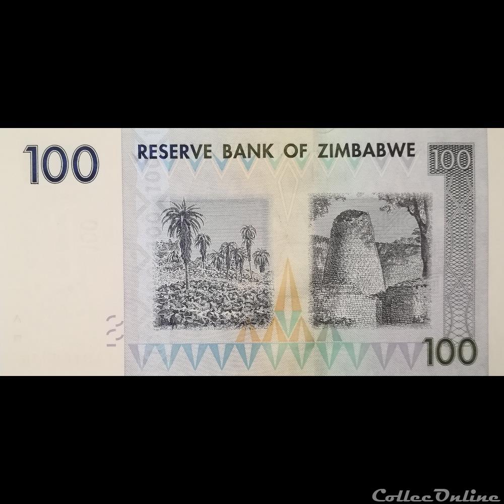 ZIMBABWE - P 69 - 100 DOLLARS - 2007 billet afrique zimbabwe p 69 100 dollars 2007