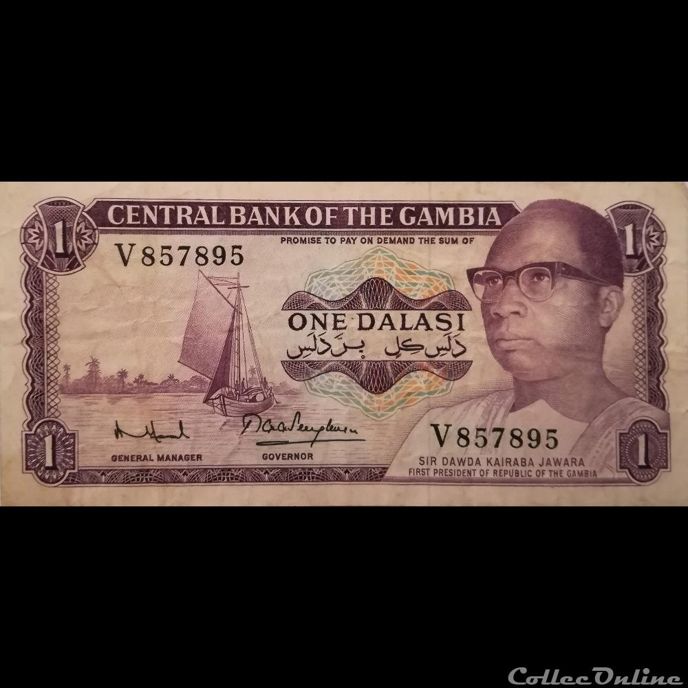 billet afrique gambie p 04 f 1 dalasi 1986