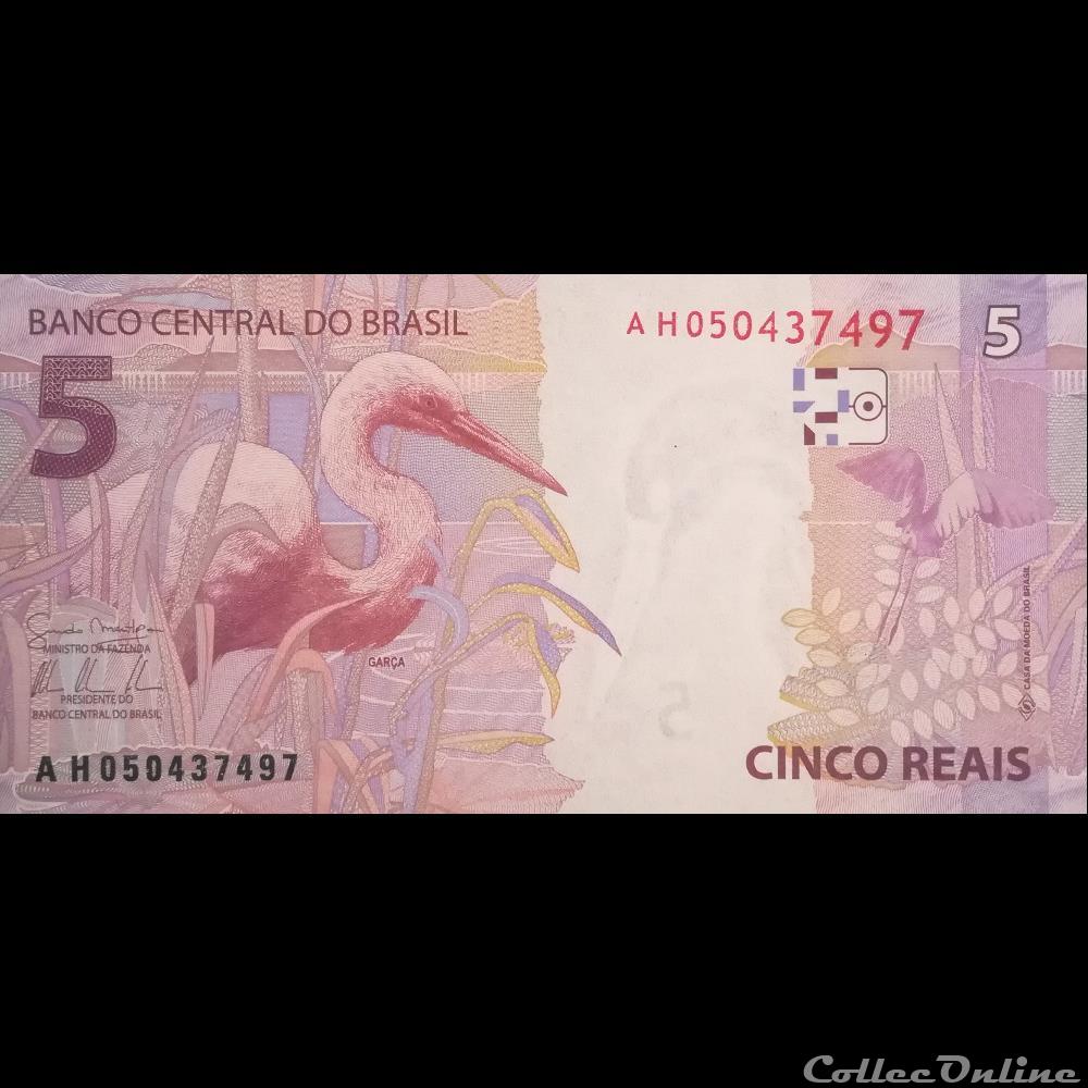 BRESIL - P 253 A - 5 REAIS - 2010 billet amerique du sud bresil p 253 a 5 reais 2010