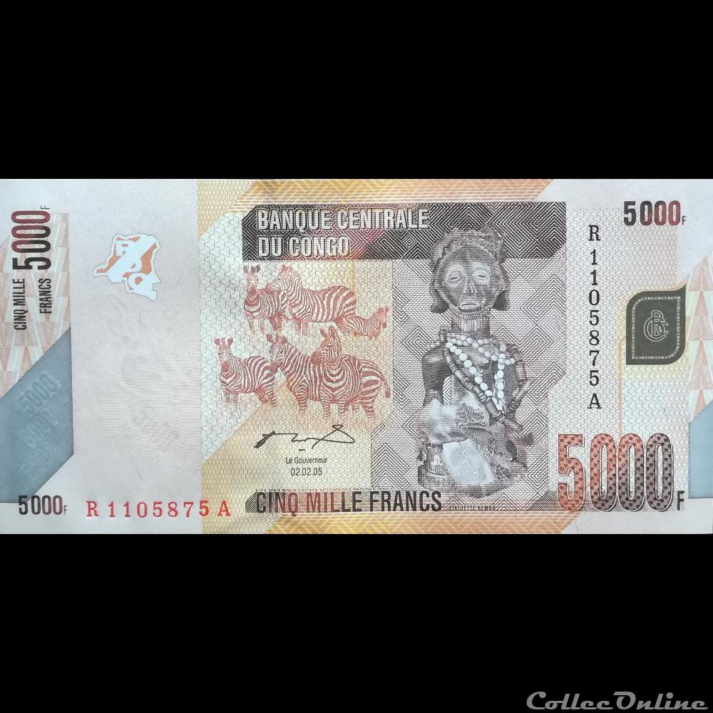 CONGO - P 102 A - 5000 FRANCS - 2005 billet afrique republique democratique du congo p 102 a 5000 francs 2005