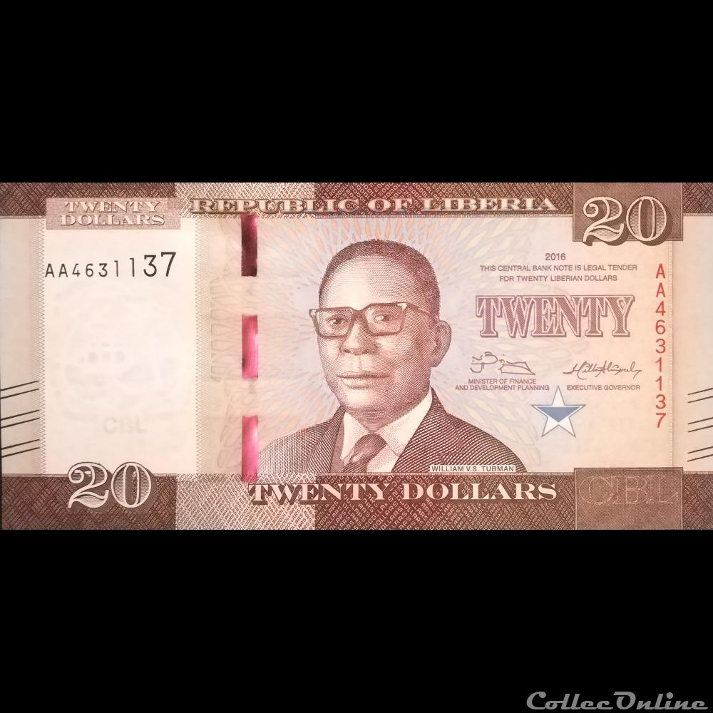 LIBERIA - P 33 A - 20 DOLLARS - 2016 billet afrique liberium liberia p 33 a 20 dollars 2016