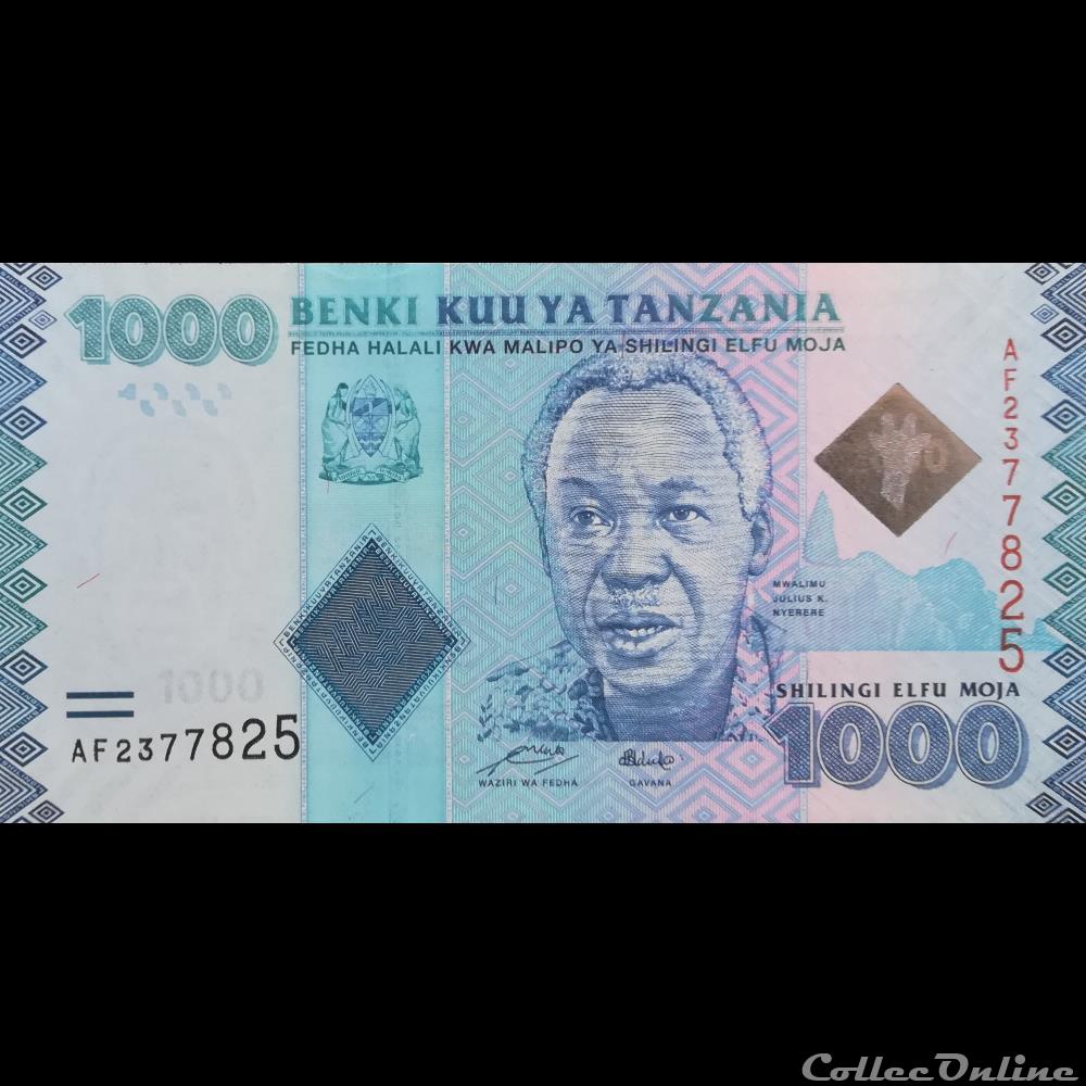 billet afrique tanzanie p 41 1000 shilingi 2010