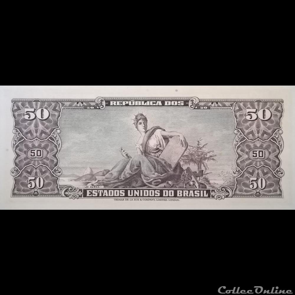 BRESIL - P 184 A - 50 CENTAVOS - 1966 billet amerique du sud bresil p 184 a 50 centavos 1966