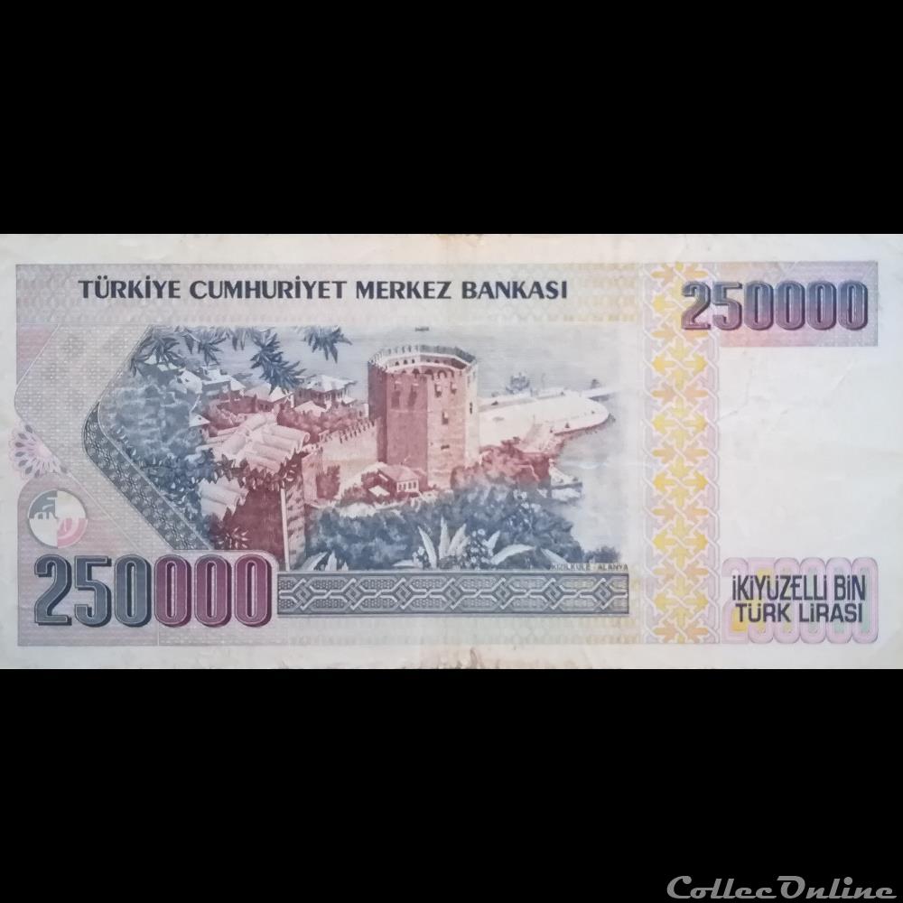 TURQUIE - P 207 - 250.000 LIRA - 1992 billet asie turquie p 207 250 000 lira 1992