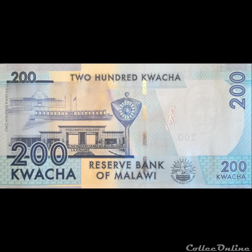 MALAWI - P 60 C - 200 KWACHA - 2016 billet afrique malawi p 60 c 200 kwacha 2016