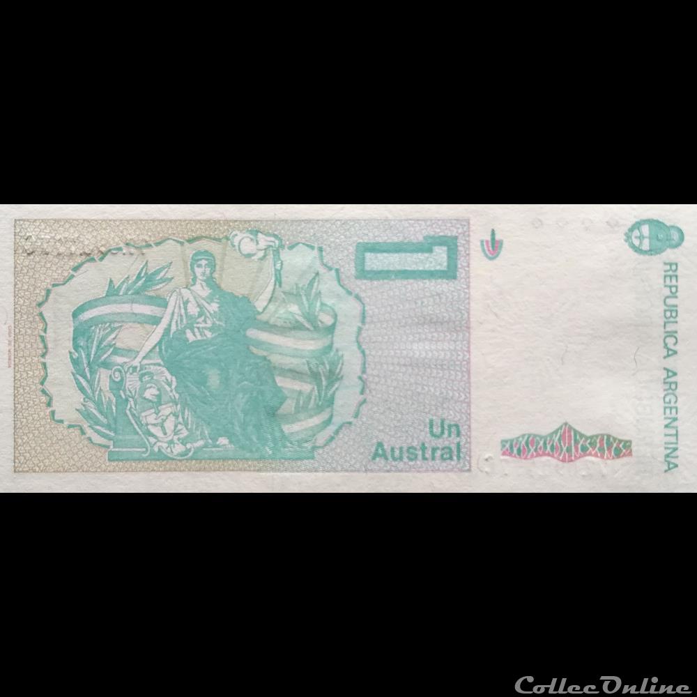 ARGENTINE - P 323 B (2) - 1 AUSTRAL - 1989 billet amerique du sud argentine p 323 b 2 1 austral 1989