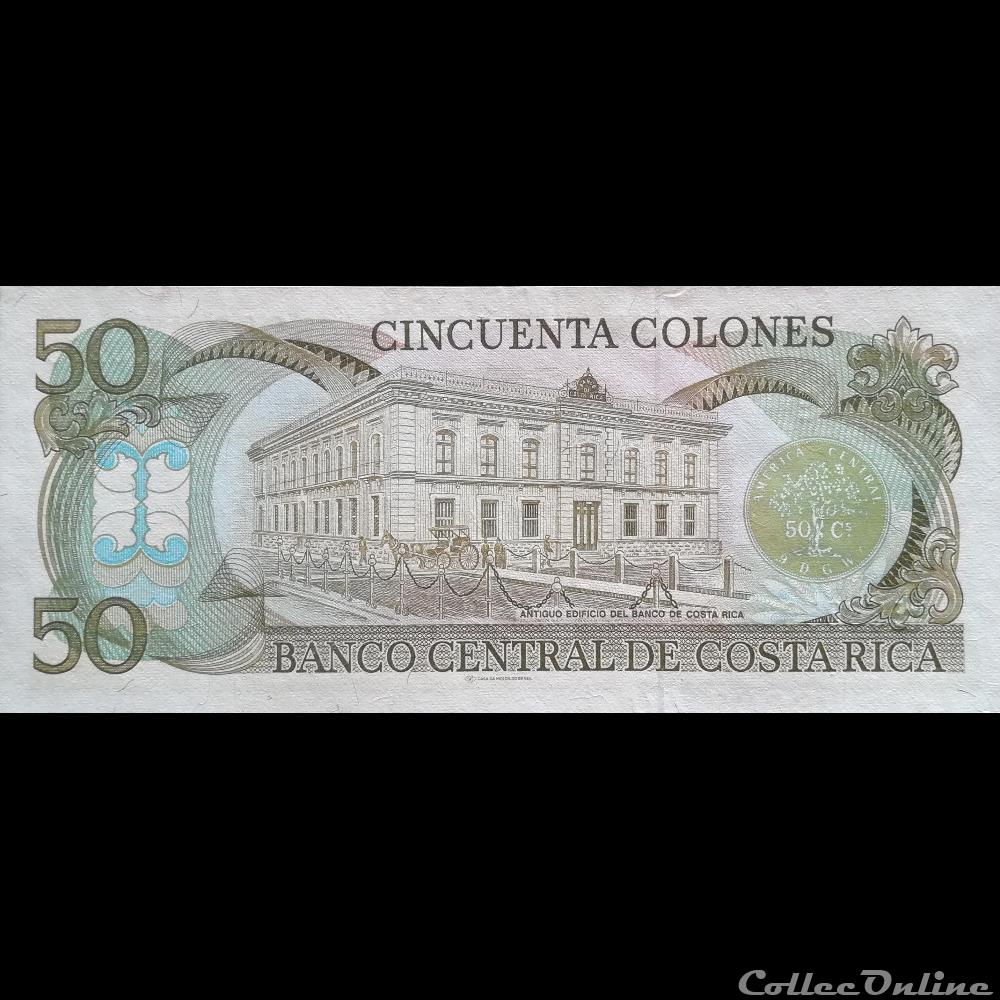 billet amerique du nord costum costa rica p 253 b 50 colones 1988