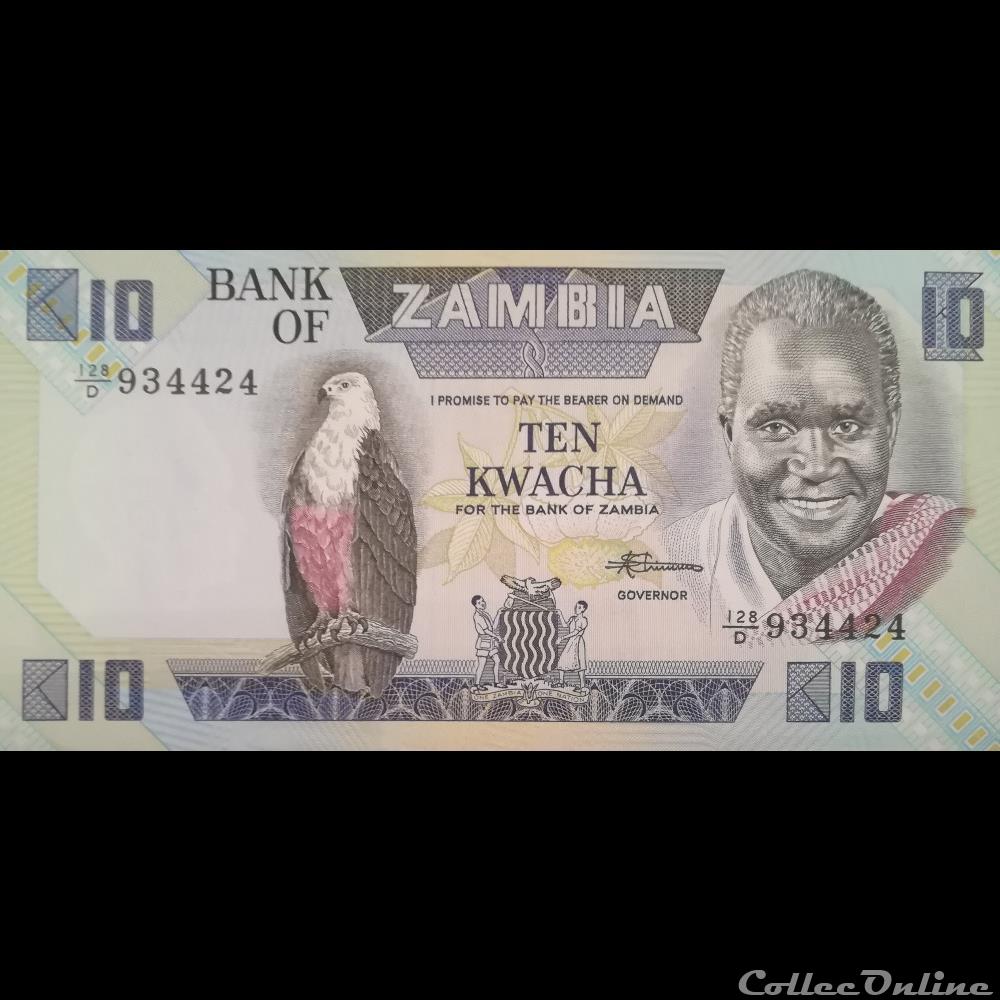 ZAMBIE - P 26 E - 10 KWACHA - 1988 billet afrique zambie p 26 e 10 kwacha 1988