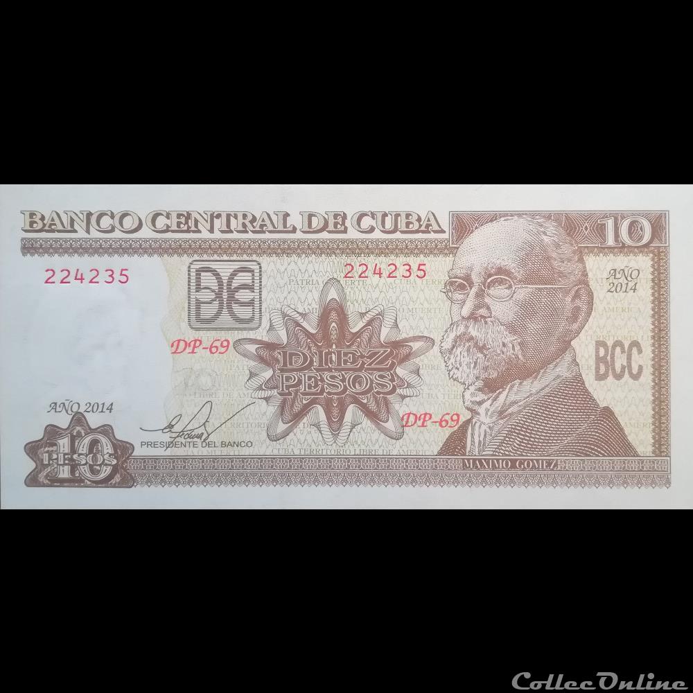 CUBA - P 117 P - 10 PESOS - 2014 billet amerique du nord cuba p 117 p 10 pesos 2014