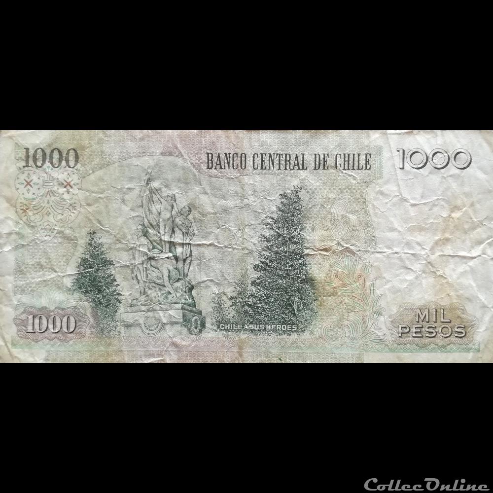 CHILI - P 154 F - 1000 PESOS - 1995 billet amerique du sud chili p 154 f 1000 pesos 1995