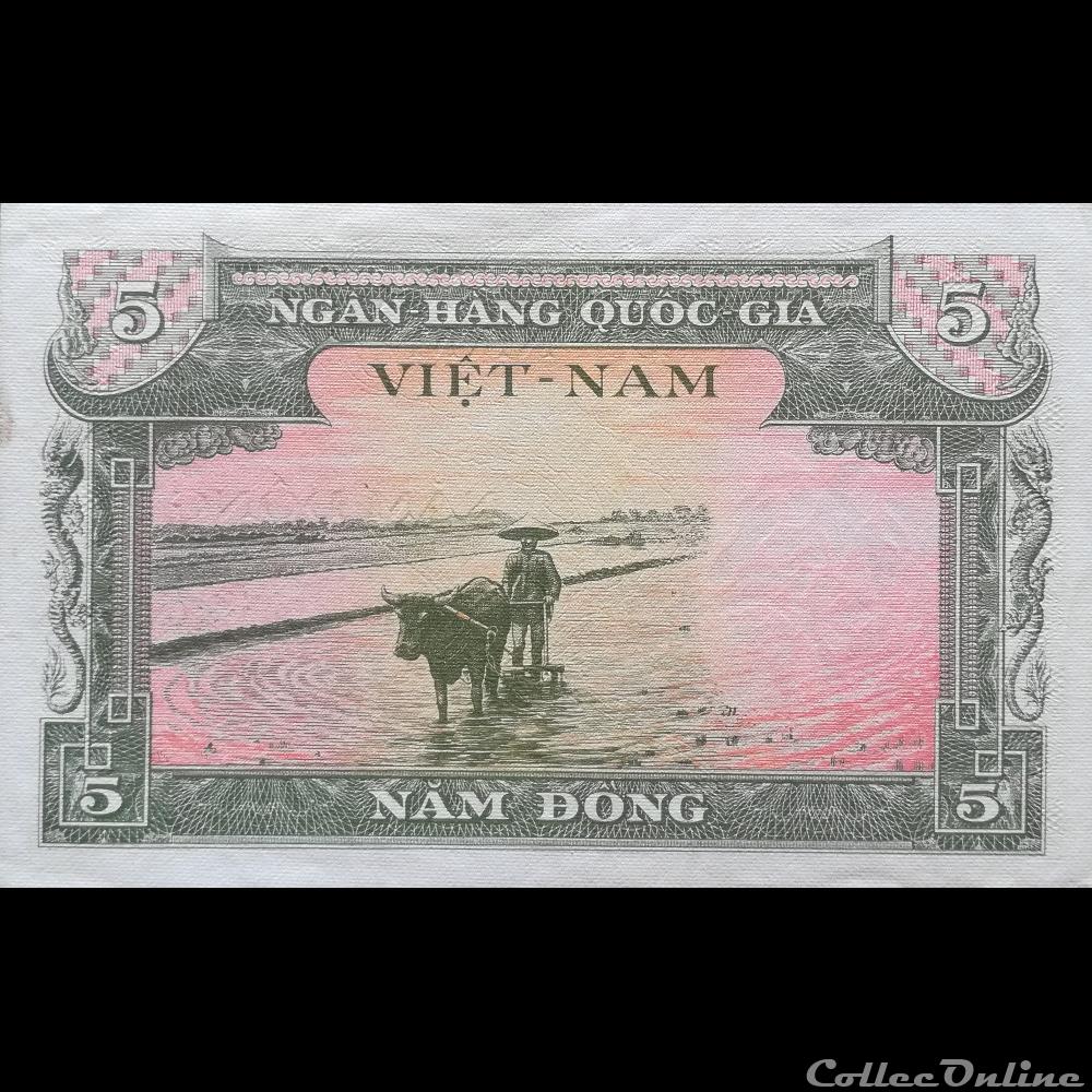 VIÊT NAM DU SUD - P 02 - 5 DÔNG - 1955 billet asie vietnam viet nam du sud p 02 5 dong 1955