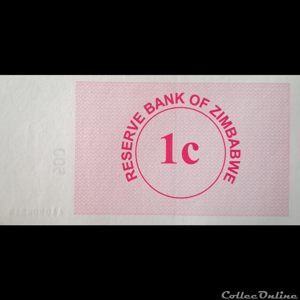 ZIMBABWE - P 33 - 1 CENT - 2006 billet afrique zimbabwe p 33 1 cent 2006