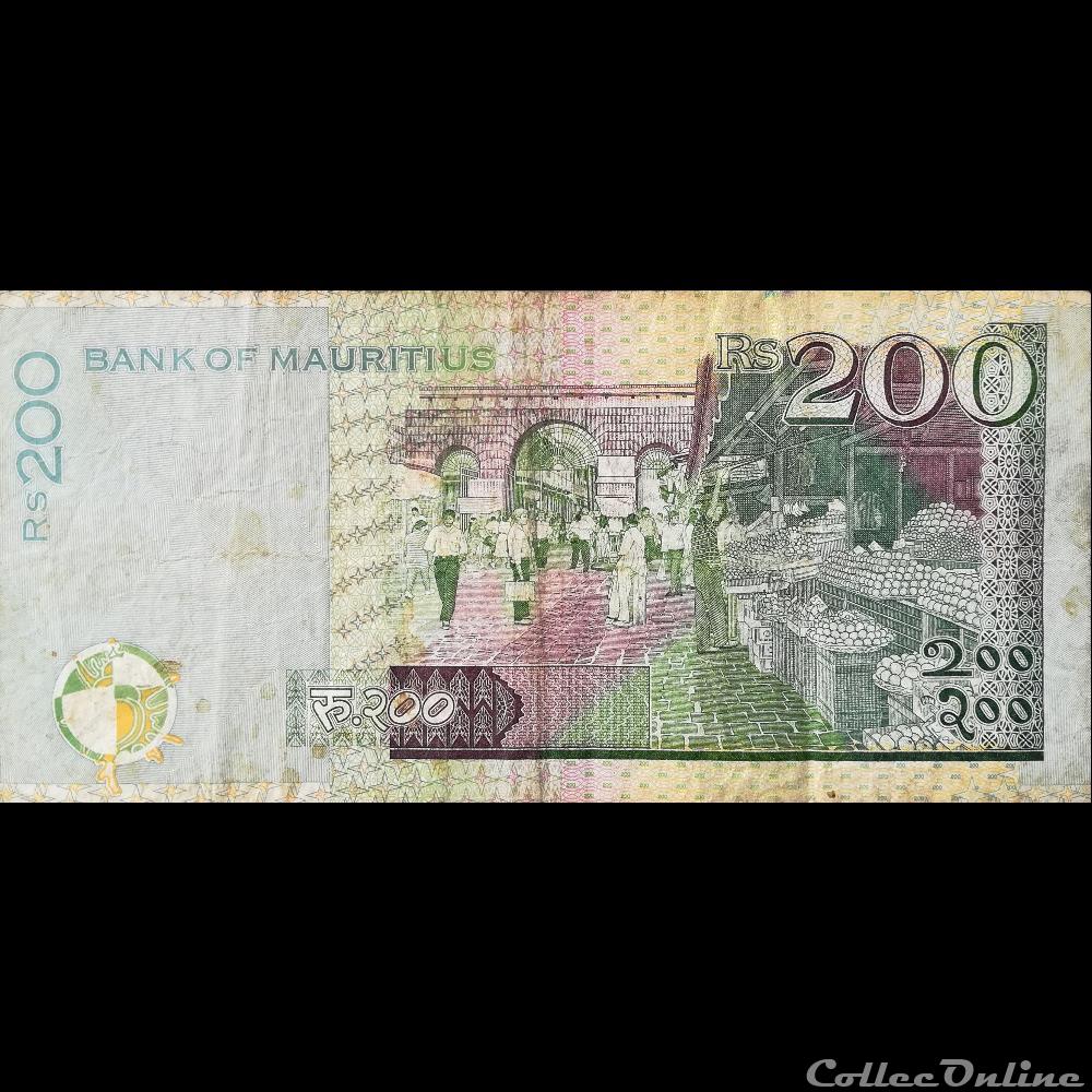 billet afrique maurice ile p 61 a 200 rupees 2010