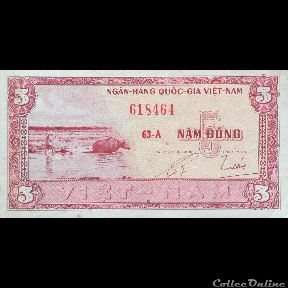 VIÊT NAM DU SUD - P 13 - 05 DÔNG - 1955 billet asie vietnam viet nam du sud p 13 05 dong 1955