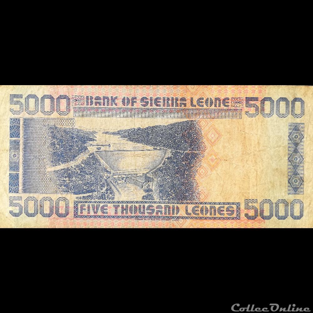 billet afrique sierra leone p 21 b 5000 leones 1996