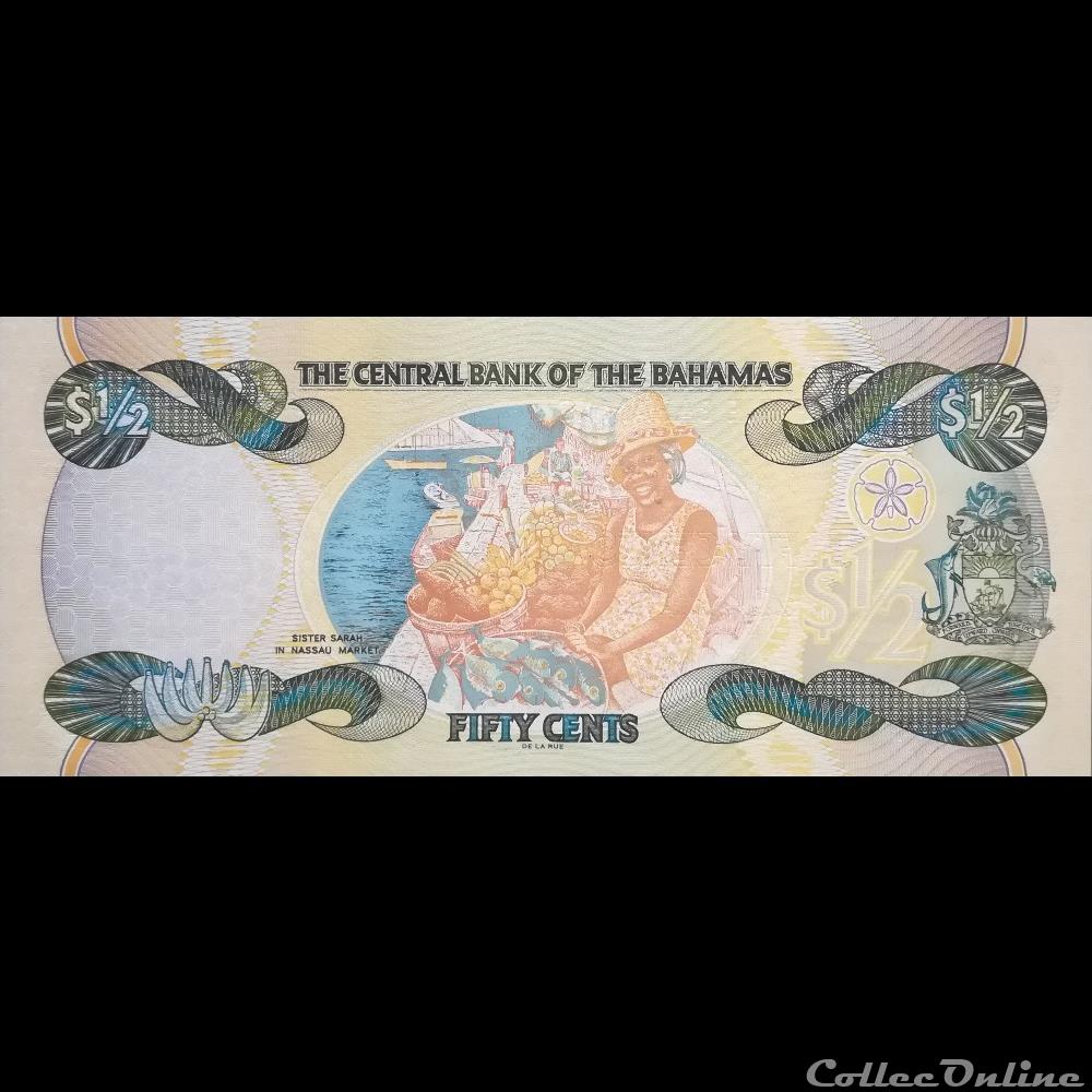 billet amerique du nord bahamas p 068 50 cents 2001