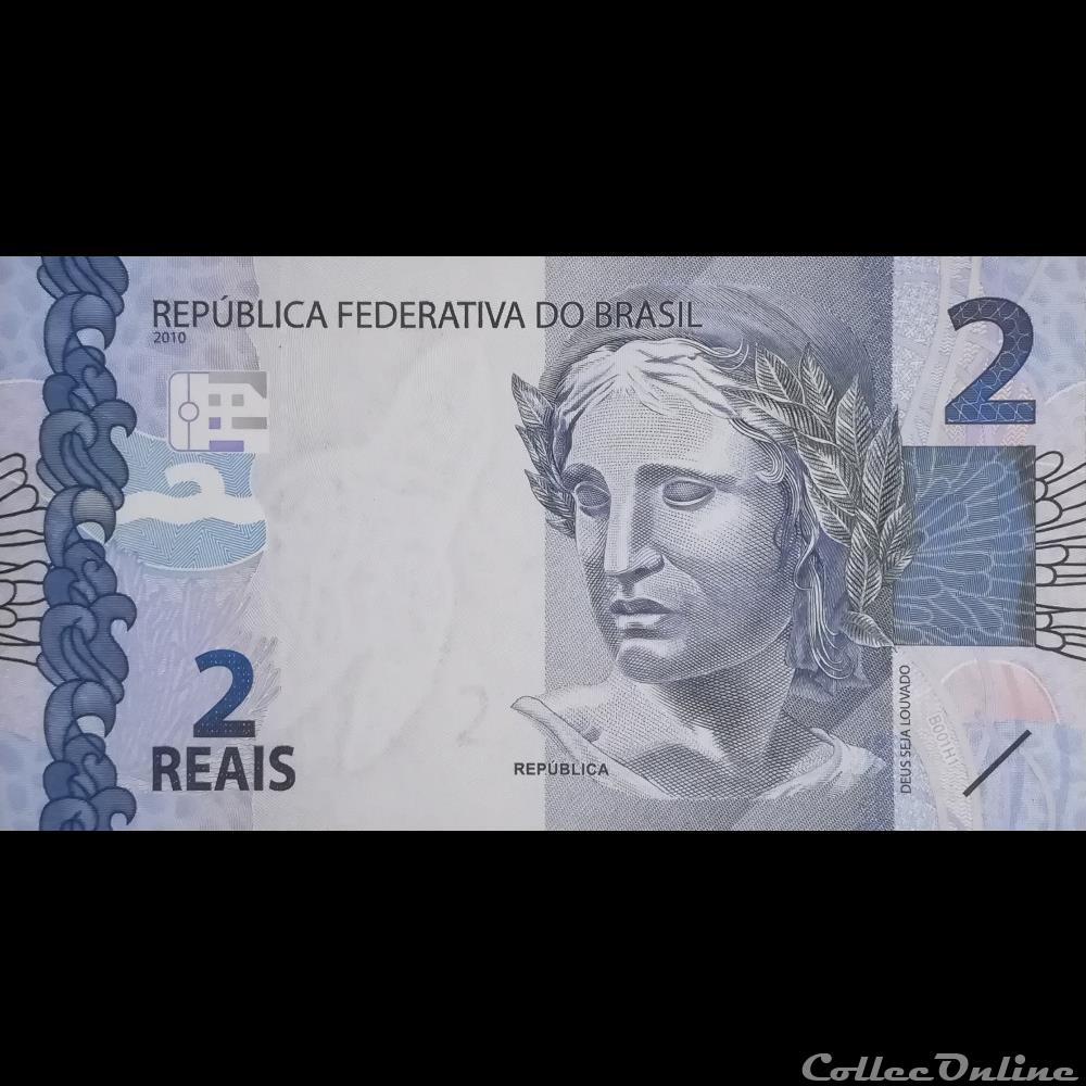 BRESIL - P 252 A - 2 REAIS - 2010 billet amerique du sud bresil p 252 a 2 reais 2010