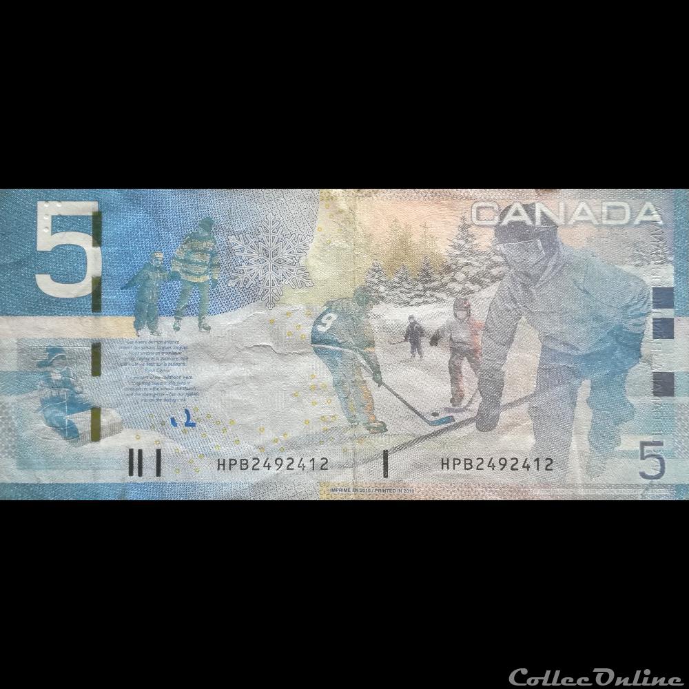 billet amerique du nord canadum canada p 101a a 5 dollars 2006