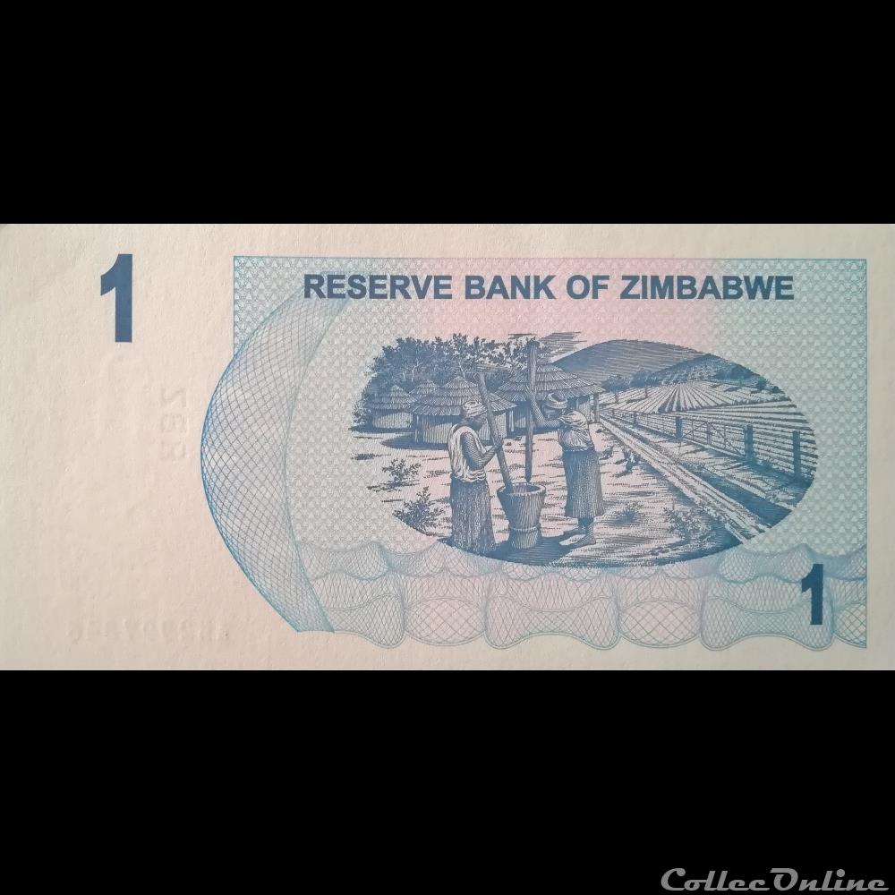ZIMBABWE - P 37 - 1 DOLLAR - 2006 billet afrique zimbabwe p 37 1 dollar 2006