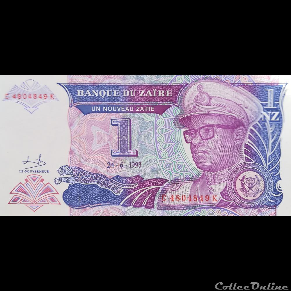 ZAÏRE - P 52 A - 1 NOUVEAU ZAÏRE - 1993 billet afrique nigerium zaire p 52 a 1 nouveau zaire 1993