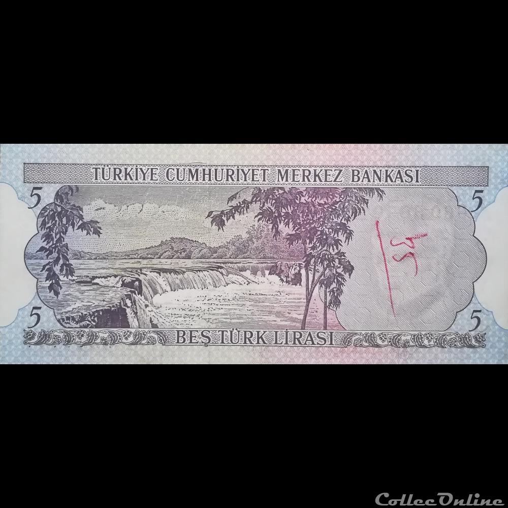 TURQUIE - P 185 - 5 LIRA - 1976 billet asie turquie p 185 5 lira 1976