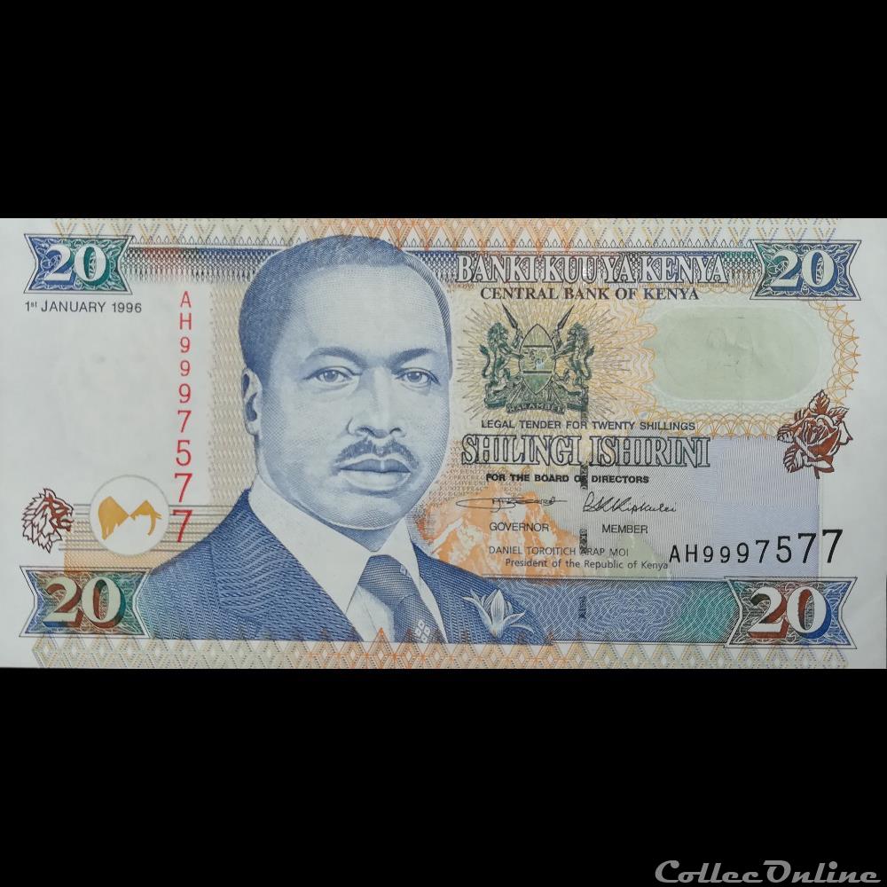 KENYA - P 35 A1 - 20 SHILLINGS - 1996 billet afrique kenya p 35 a1 20 shillings 1996