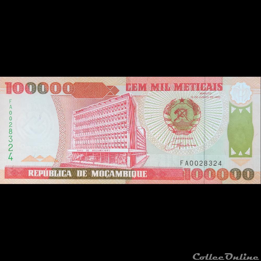 MOZAMBIQUE - P 139 - 100000 METICAIS - 1993 billet afrique mozambique p 139 100000 meticais 1993