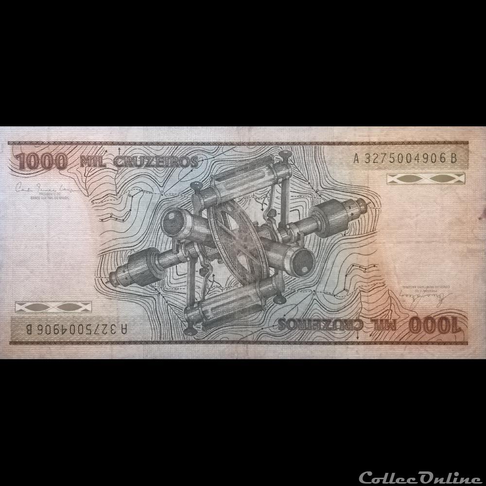 BRESIL - P 201 A - 1000 CRUZEIROS - 1981- 1986 billet amerique du sud bresil p 201 a 1000 cruzeiros 1981 1986
