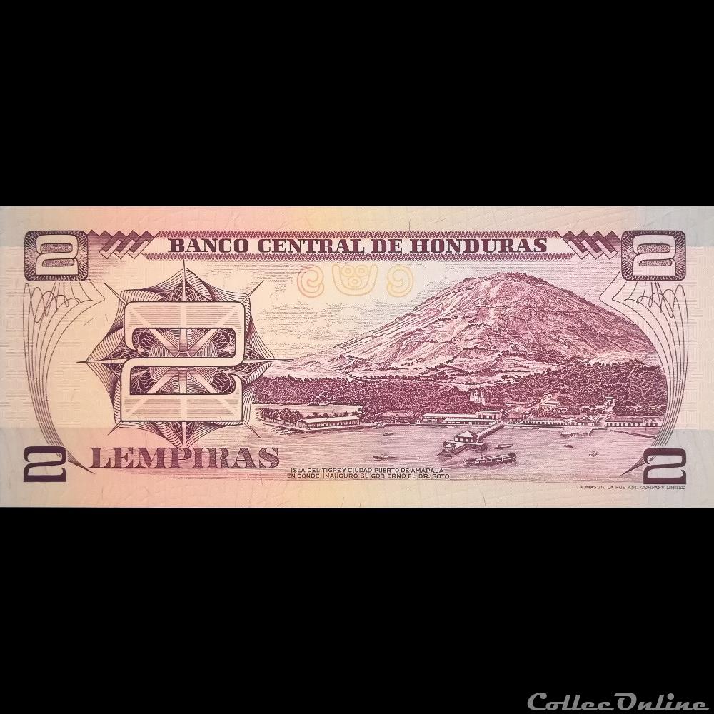 HONDURAS - P 072 A - 2 LEMPIRAS - 1993 billet amerique nord honduras p 072 a 2 lempiras 1993