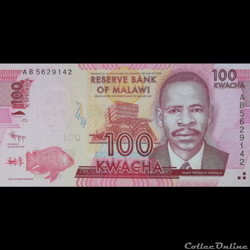 MALAWI - P 59 A - 100 KWACHA - 2012 billet afrique malawi p 59 a 100 kwacha 2012