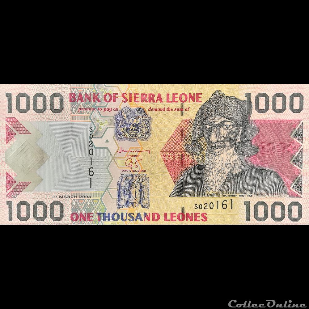 SIERRA LEONE - P 24 B - 1000 LEONES - 2003 billet afrique sierra leone p 24 b 1000 leones 2003
