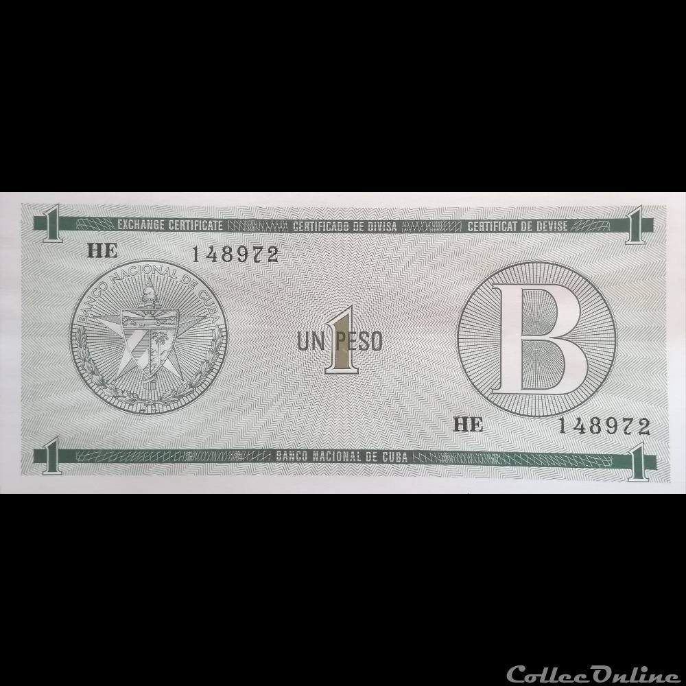 billet amerique du nord cuba p fx 06 01 pesos 1985