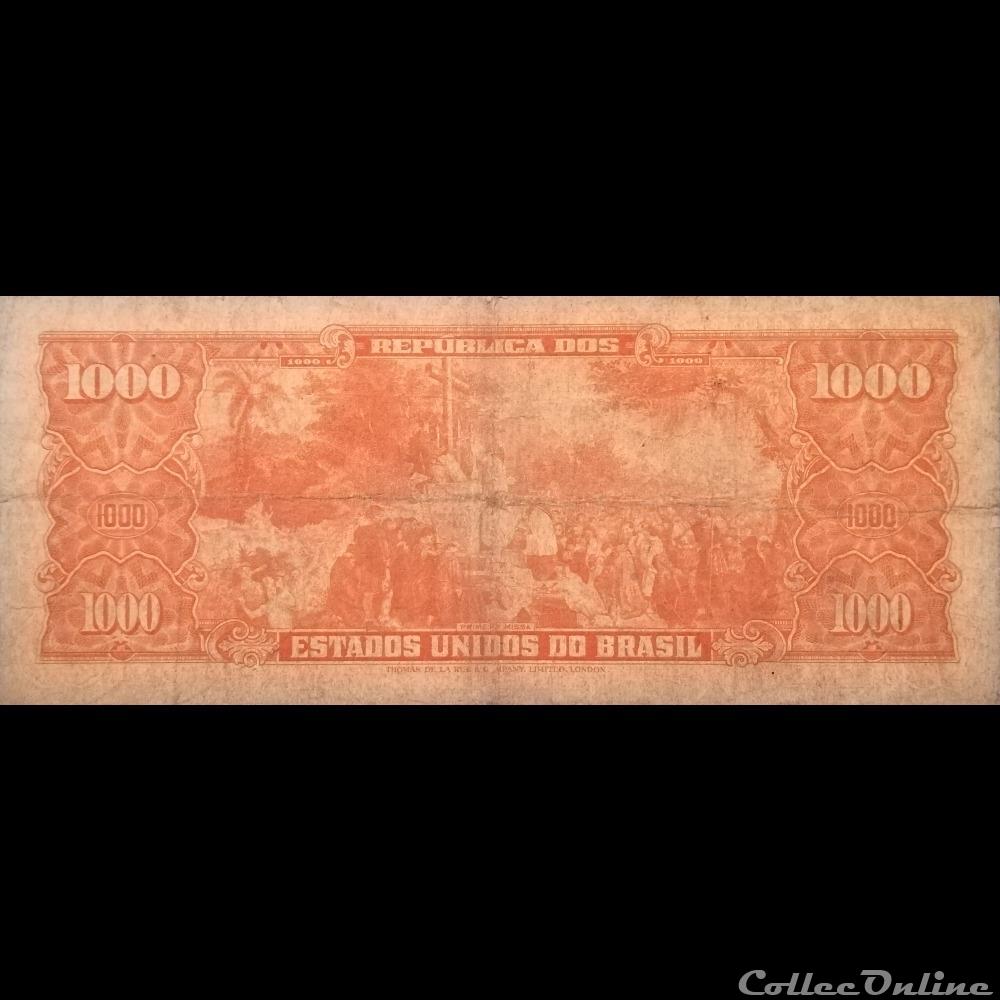 BRESIL - P 181 - 1000 CRUZEIROS - 1963 billet amerique du sud bresil p 181 1000 cruzeiros 1963