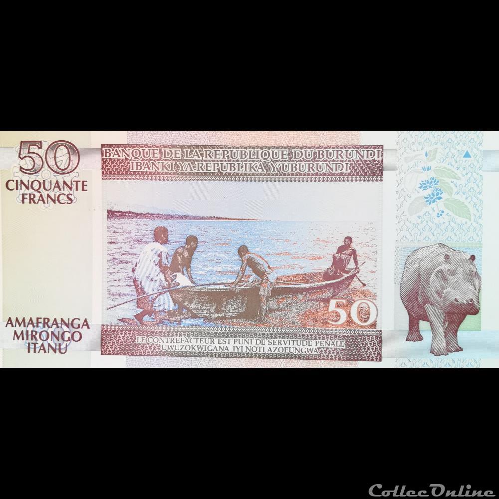 BURUNDI - P 36 G - 50 FRANCS 2007 billet afrique burundi p 36 g 50 francs 2007