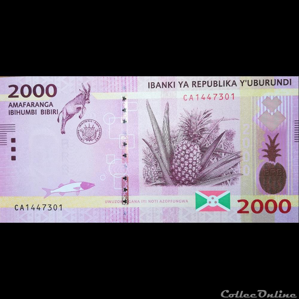billet afrique burundi p 52 2000 francs 2015