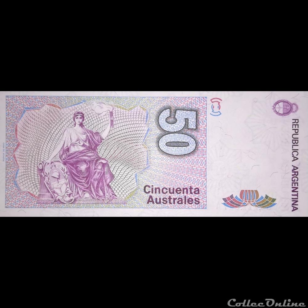 billet amerique du sud argentine p 326 b 2 50 australes 1989