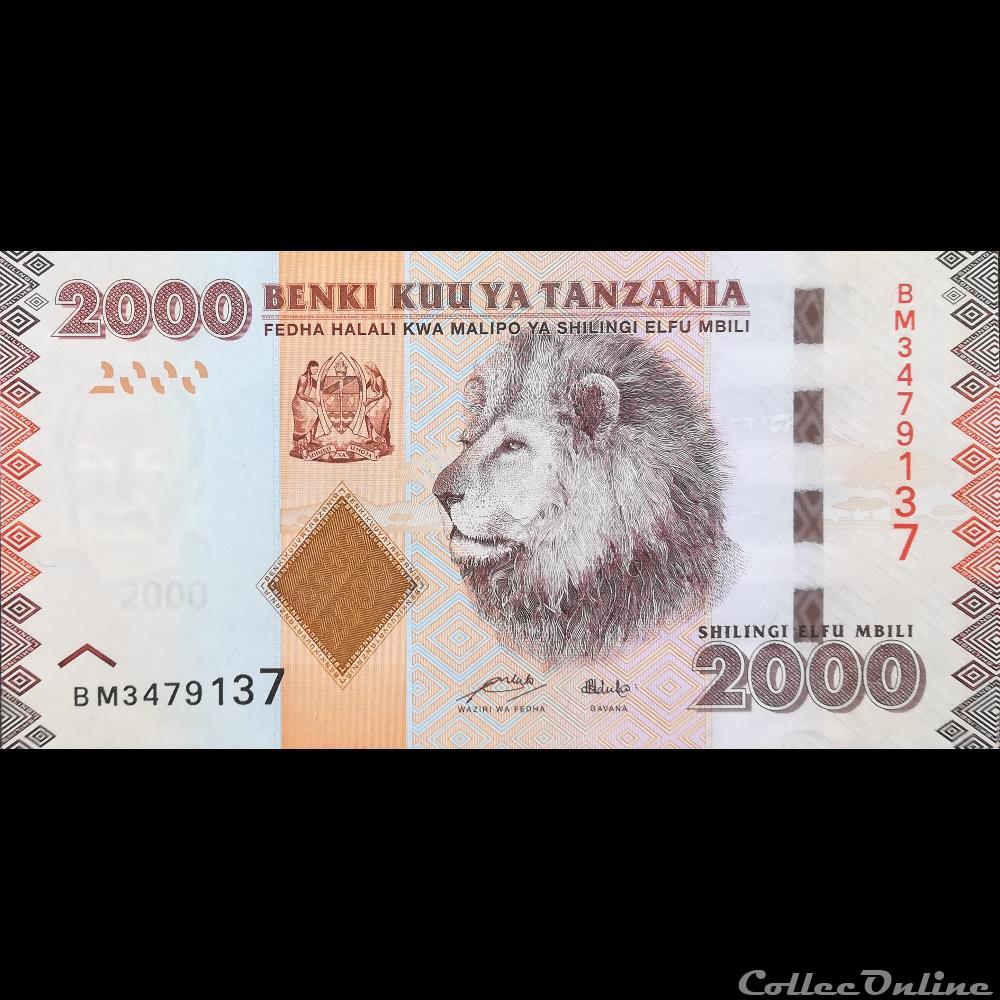 TANZANIE - P 42 A - 2000 SHILINGI - 2010 billet afrique tanzanie p 42 a 2000 shilingi 2010