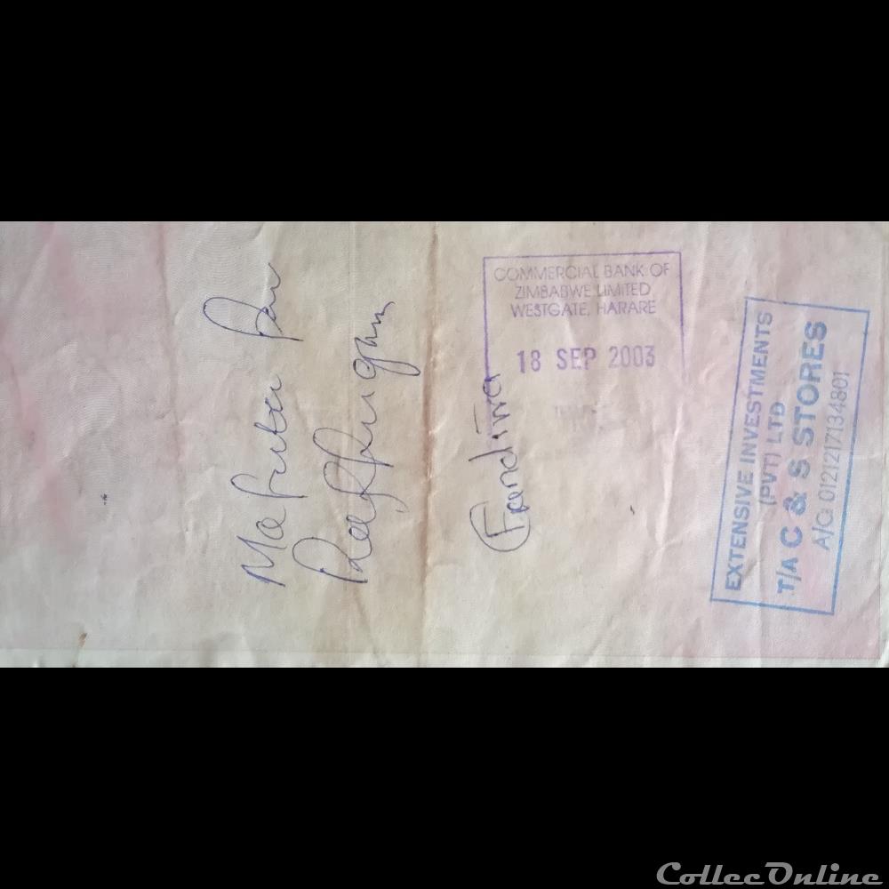 ZIMBABWE - P 17 - 10000 DOLLARS - 2003 billet afrique zimbabwe p 17 10000 dollars 2003