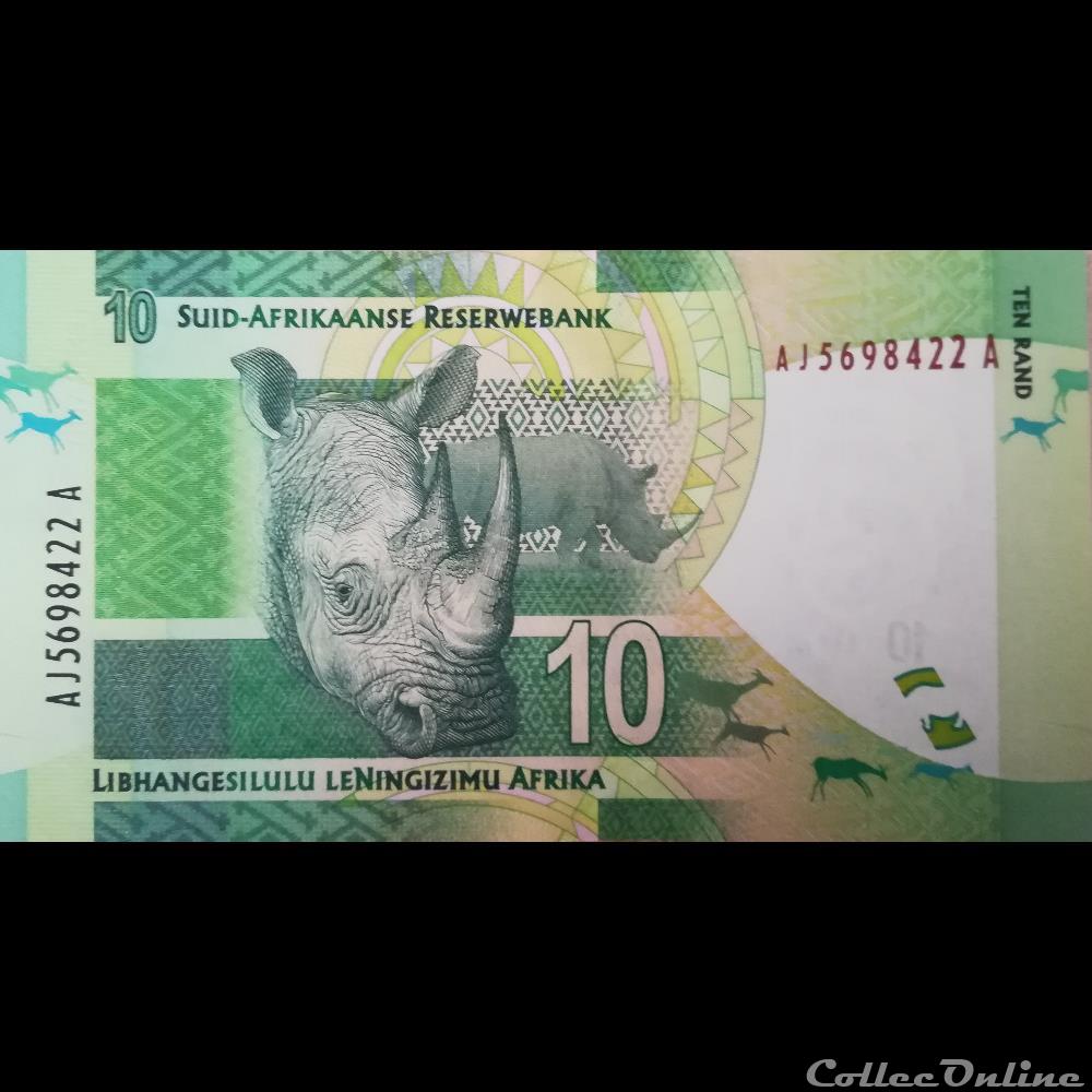 billet afrique du sud p 133 a 10 rand 2012