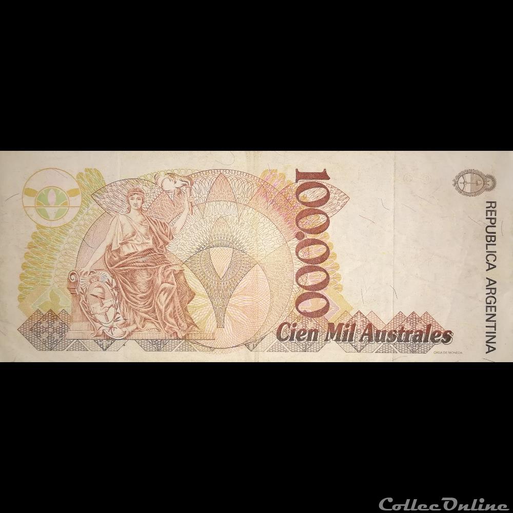 ARGENTINE - P 336 - 100.000 AUSTRALES - 1990-91 billet amerique du sud argentine p 336 100 000 australes 1990 91