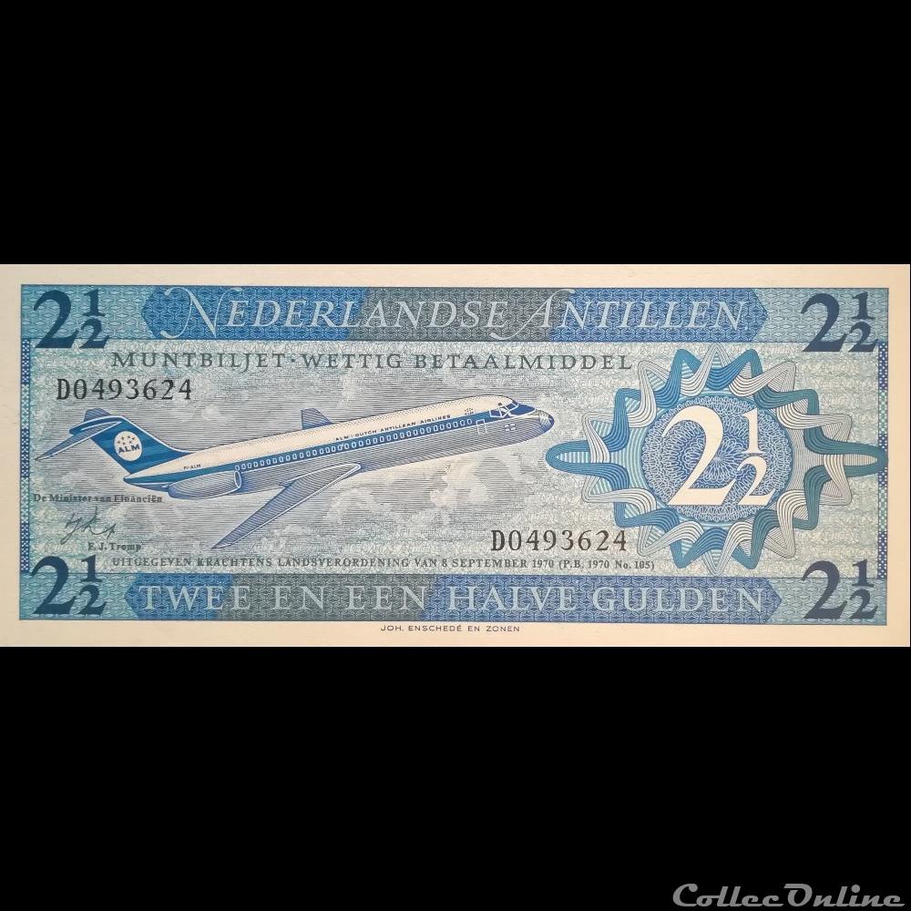ANTILLES NEERLANDAISES - P 021 - 2,1/2 GULDEN - 1970 billet amerique du nord saint martin antilles neerlandaises p 021 2 1 2 gulden 1970
