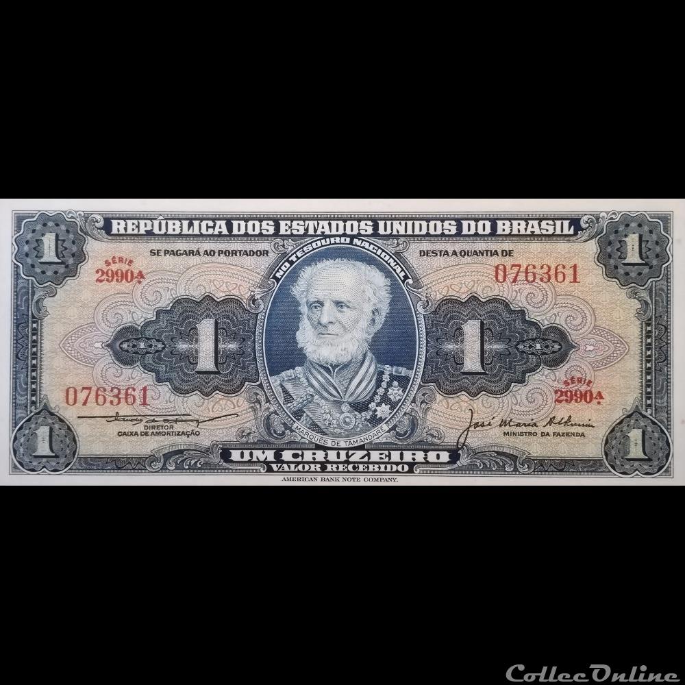 BRESIL - P 150 C - 1 CRUZEIRO - 1954 - 1958 billet amerique du sud bresil p 150 c 1 cruzeiro 1954 1958