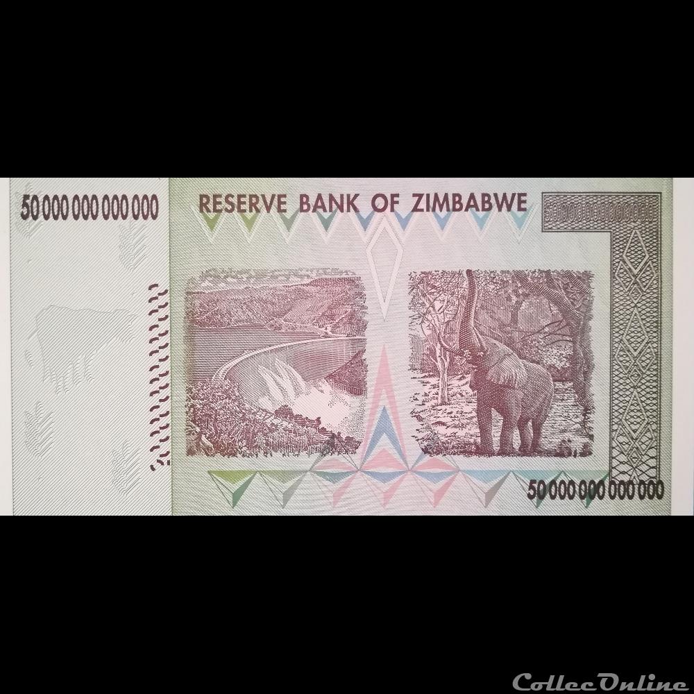 ZIMBABWE - P 90 - 50.000.000.000.000 DOLLARS - 2008 billet afrique zimbabwe p 90 50 000 000 000 000 dollars 2008
